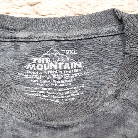 The Mountain DOG FACE Crew Neck Short Sleeve 100% Cotton Gray Size 2XL - Picture 7 of 8
